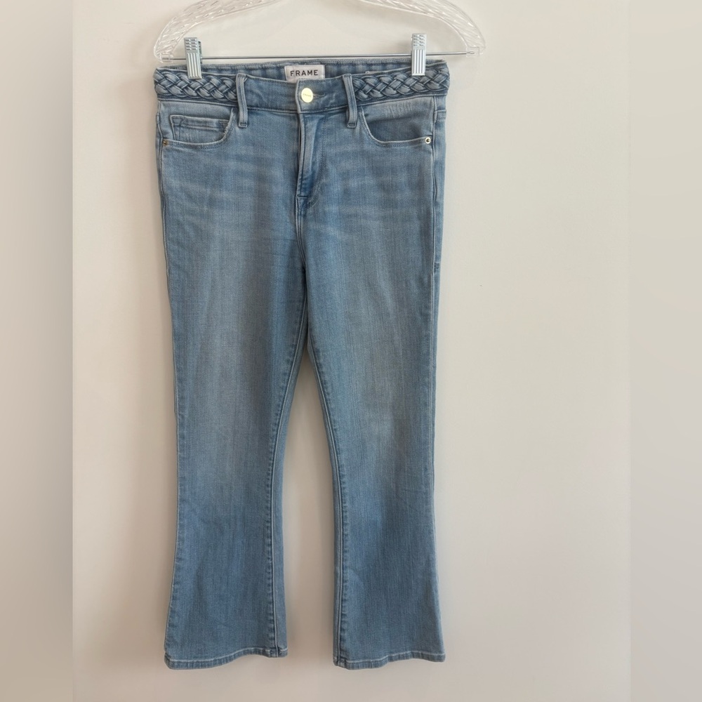 Frame Light Blue Flare Jeans
